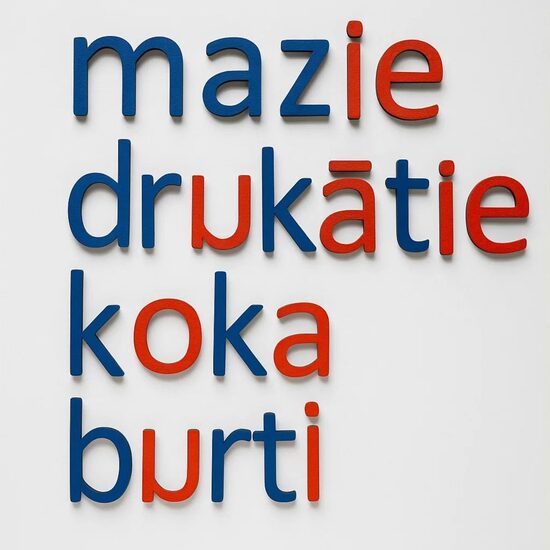Montessori mazie drukātie koka burti – Déemor Kids
